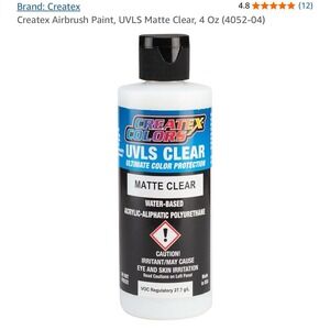 Createx 4052 Matte Ultra-Violet Light‎ Stabilizer Clear $5 Ship